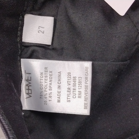 Vervet By Flying Monkey Black High Waist Straight Leg Colored Denim Cargo Jean - Picture 8 of 13